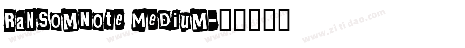 RansomNote Medium字体转换